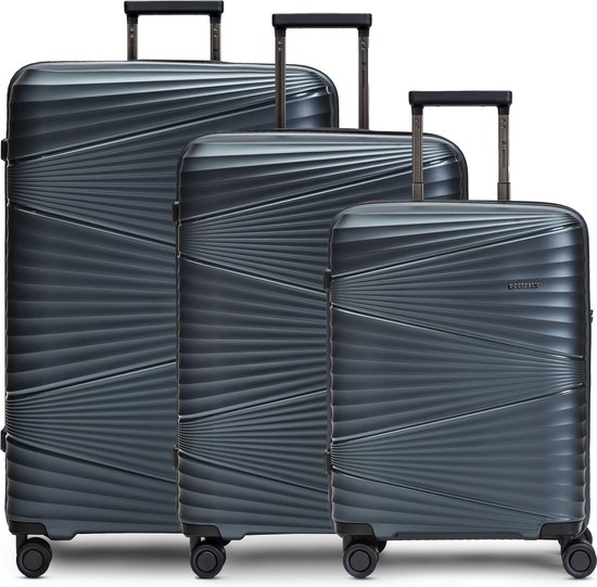 Worldpack CHICAGO 4 ROLLEN 3 - TEILIG MIT DEHNFALTE - Kofferset - dark blue