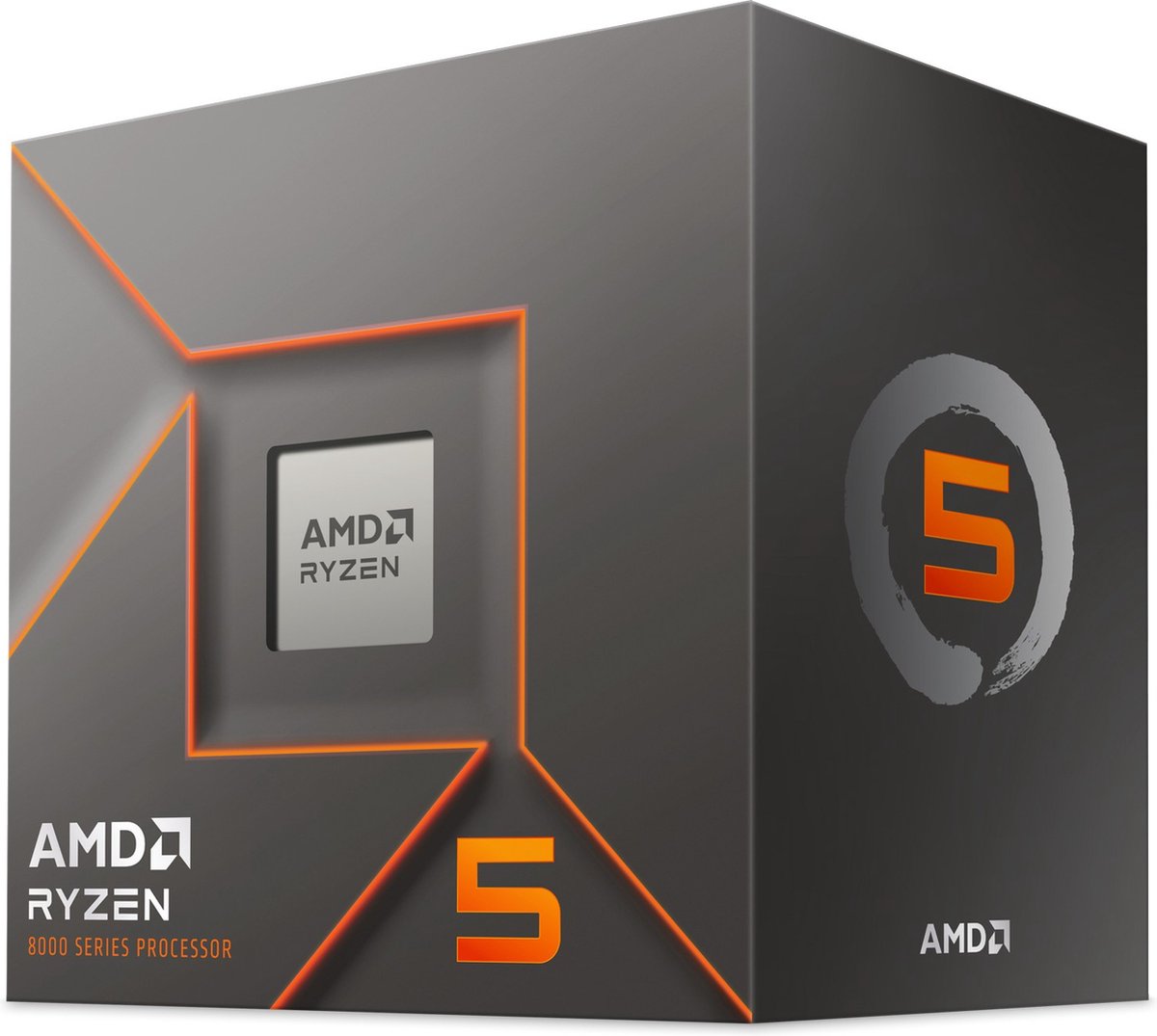 AMD Ryzen 5 8400F - Processor - 4.2 GHz (4.7 GHz) - 6-cores - 12 threads - 24 MB cache - AM5 Socket - Wraith Stealth koeler - doos