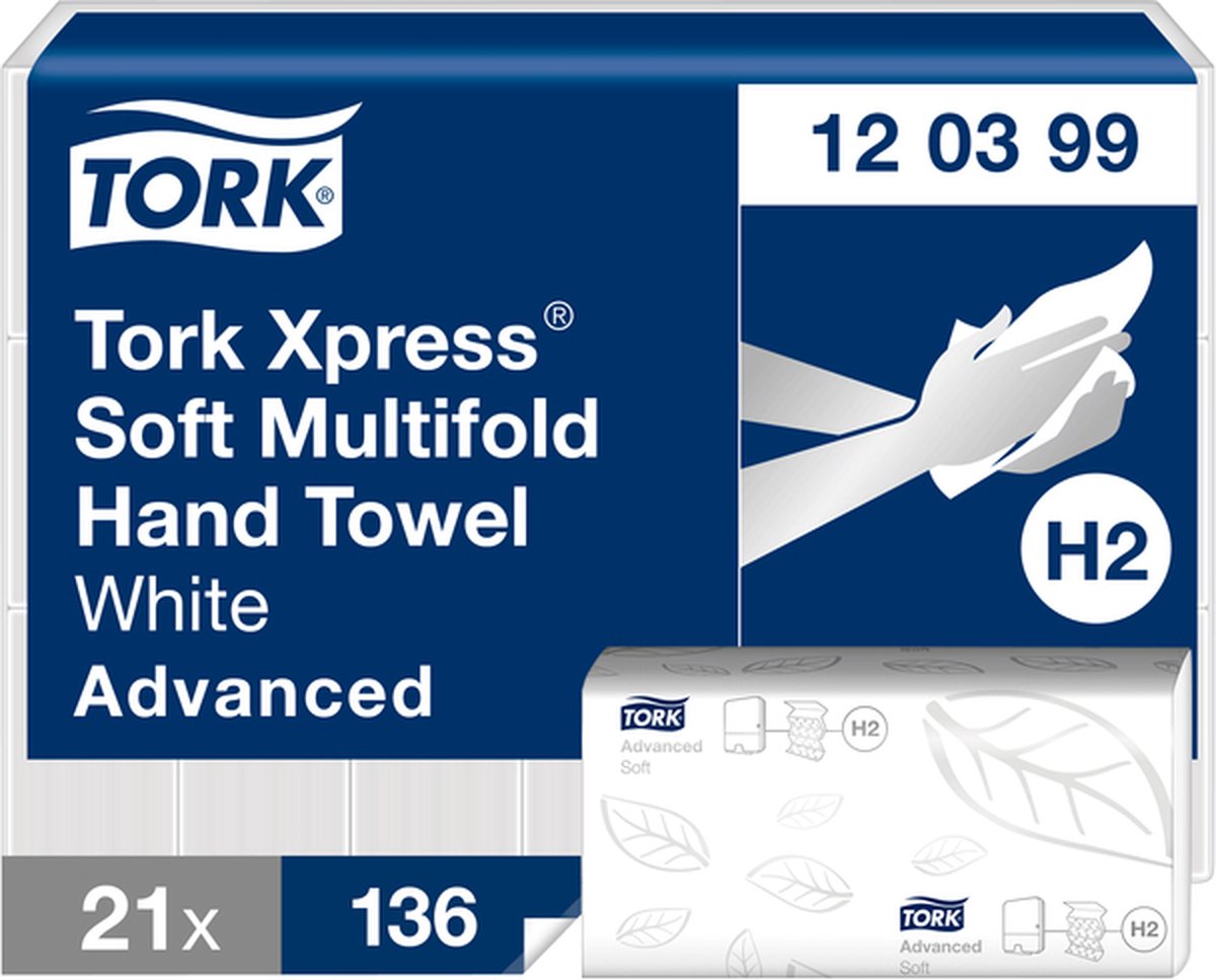 Goedkoopste Tork - Handdoek xpress h2 advanced multi 2lgs 120399
