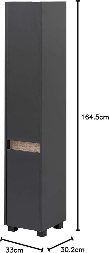 JUNGBORN Wastafelonderkast DECEM 635x600x458 mm antraciet mat kopen