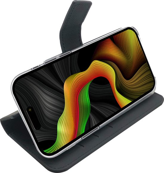 Celly Wally Cover A Portafoglio Per IPhone 11 Pro Max - Finta Pelle Nera Con Flap Magnetico