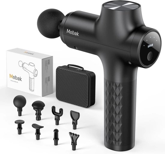 Leonova® Massage Gun Professioneel 3000 rpm Zwart 8 - Leonova® - €129,95