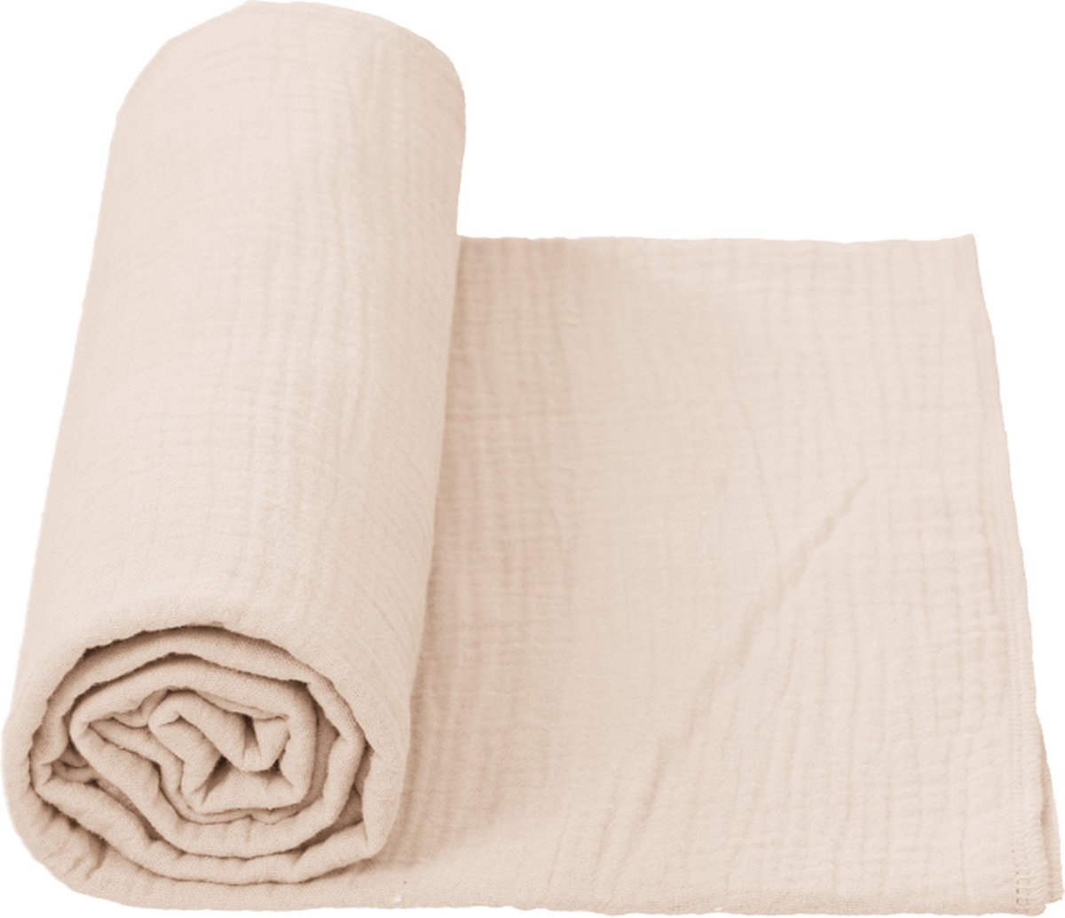 Goedkoopste Cottonbaby Multidoek XL - Soft - Beige - 120x120 cm.