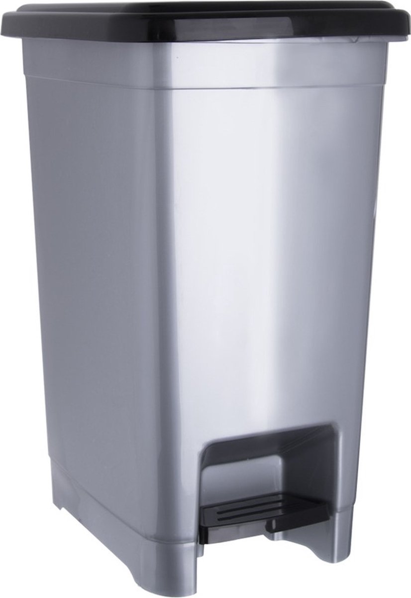 Prullenbak Plastic met Pedaal Smalle 10 l - Afvalmand - Afvalemmer