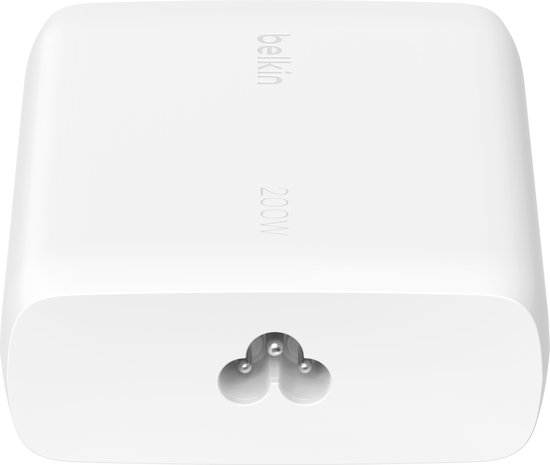 Belkin 3-Poorts USB C Oplader, 70W GaN Charger, US/UK/EU-Stekkers, 1x USB-A, voor het snel opladen van o.a. MacBook, iPhone, iPad Pro, AirPods, Samsung Galaxy, Google Pixel- Wit Belkin 3-Poorts USB C Oplader, 70W GaN Charger, US/UK/EU-Stekkers, 1x USB-A, voor het snel opladen van o.a. MacBook, iPhone, iPad Pro, AirPods, Samsung Galaxy, Google Pixel- Wit