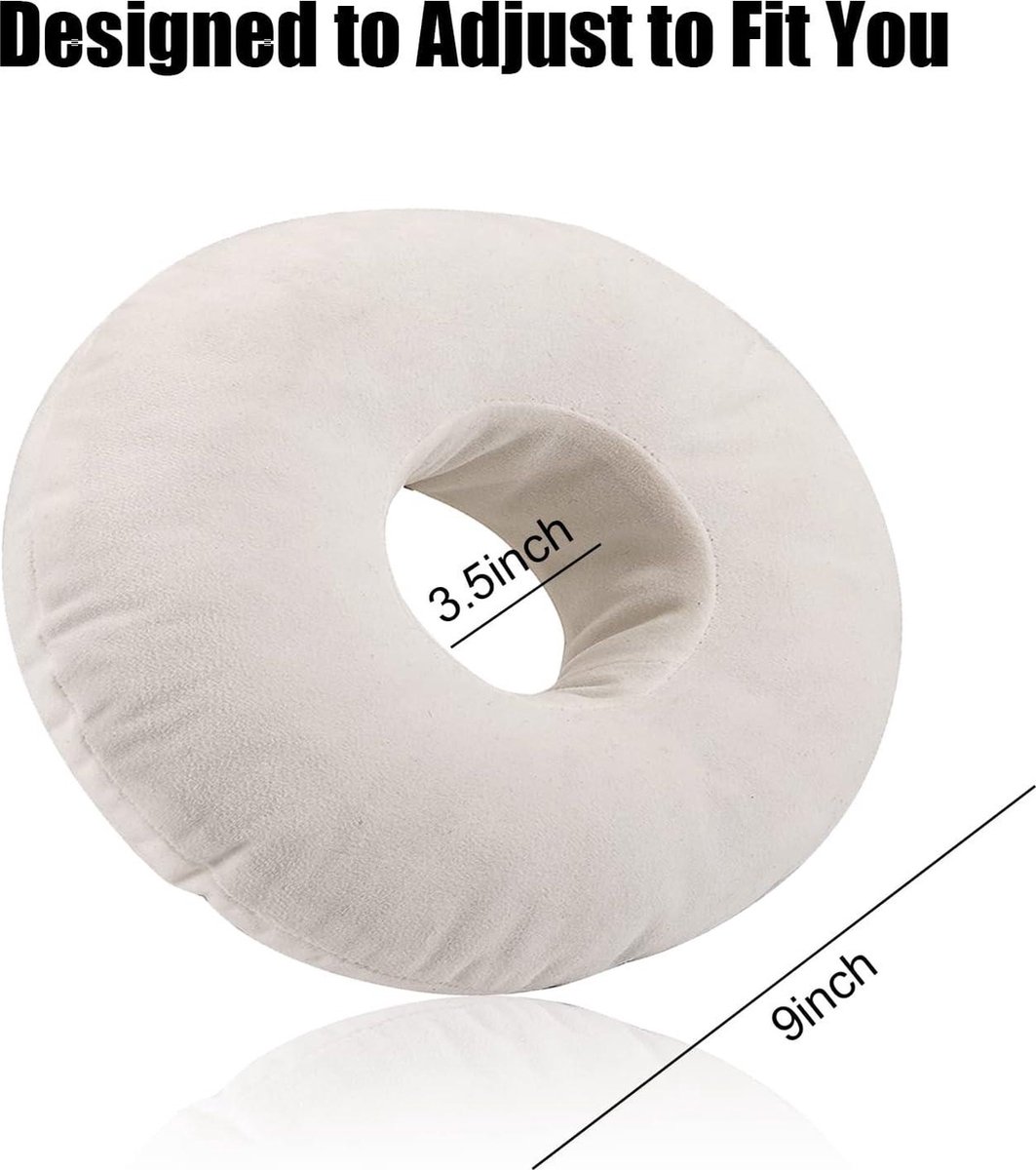 Oreiller Perforé Donut - Soulage Douleurs Oreille & Confort Dormeurs Sur Côté