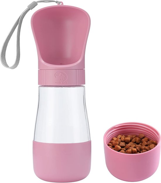 Drinkfles voor honden, 550 ml: Peteast Opvouwbare hondendrinkfles voor