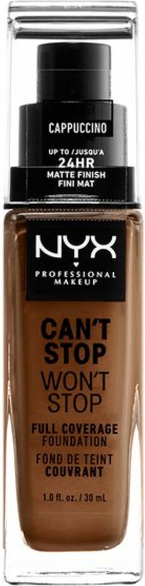 CANT STOP WONT STOP 24-HOUR FNDT - CAPPUCCINO-NYX PROFESSIONAL MAKEUP 1