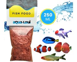 Aqua-Loui® - Visvoer - Tropisch Vissenvoer - Krill - Vlokken (Flakes) - Visvoer Aquarium - Geschikt Voor Alle Maten Zoetwater & Zoutwater Vissen - 250ml