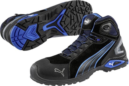 PUMA Rio Black Mid 632250-43 Chaussures montantes de sécurité S3 Pointure (EU): 43 noir, bleu 1 pc(s)
