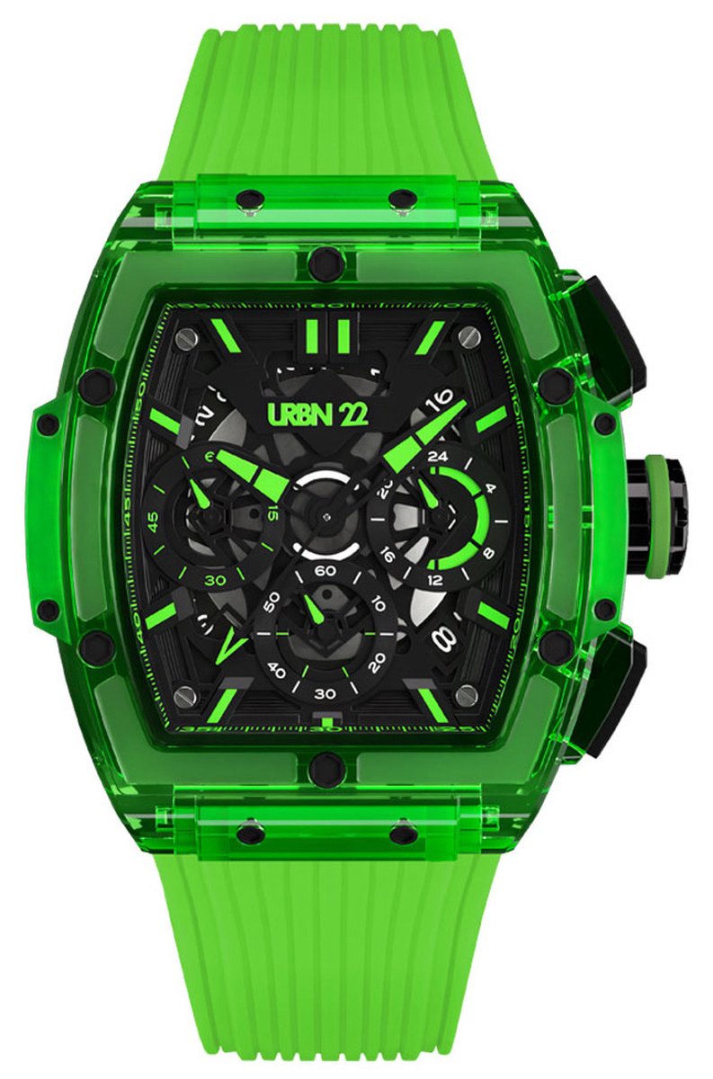URBN22 Nitro Radiant Green streetlife chronograaf horloge