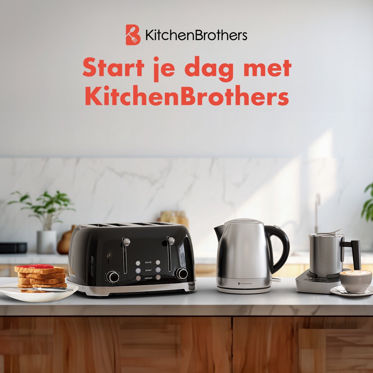 KitchenBrothers Waterkoker - Elektrisch - 1 Liter - PFAS- & BPA-vrij - Klein Camping Formaat - Reiswaterkoker met Kalkfilter - RVS – foto 5