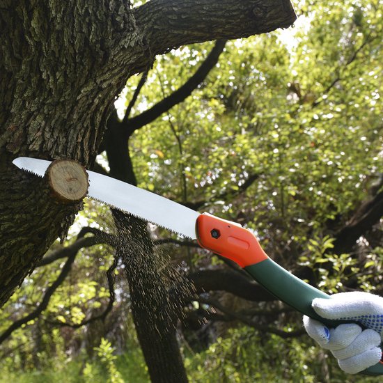 TerCasa® Scie à Main Pliante Avec Fermeture De Sécurité - Longueur De La Lame : 16 Cm - Lame De Scie En Acier Inoxydable - Pour Travaux D'élagage Et D'entretien Des Arbres - 9