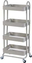 Bol.com Keukentrolley Pyhäntä met 4 manden 1035x46x35 cm camel [en.casa] aanbieding