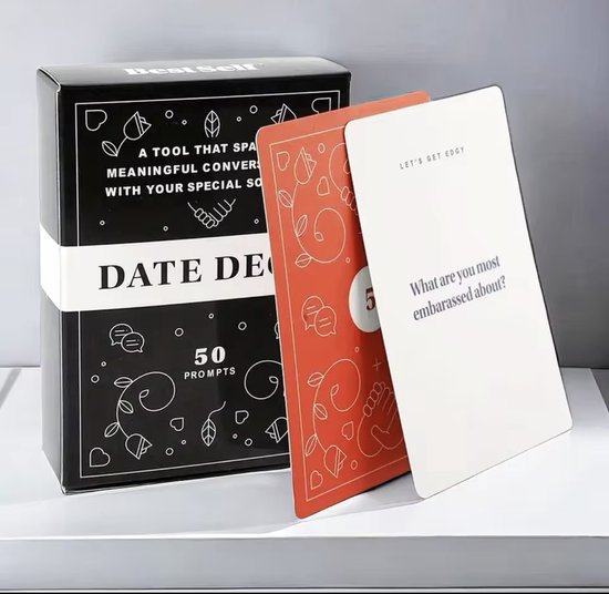 Date Deck - Premier rendez- Icebreaker - Cuir à mieux connaître votre partenaire - Idée de rendez-vous - Trouvez une connexion plus profonde - Chat - Relation approfondie - Démarrer une relation - Libre parcours -