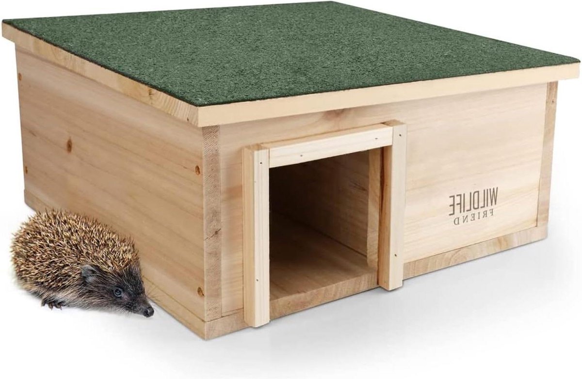 Konijnenhok voor Buiten Egelvoederhuis Winter- en Weerbestendig met Houten Bodem – Katten Overwinteringsplaats Konijnenhok voor Buiten