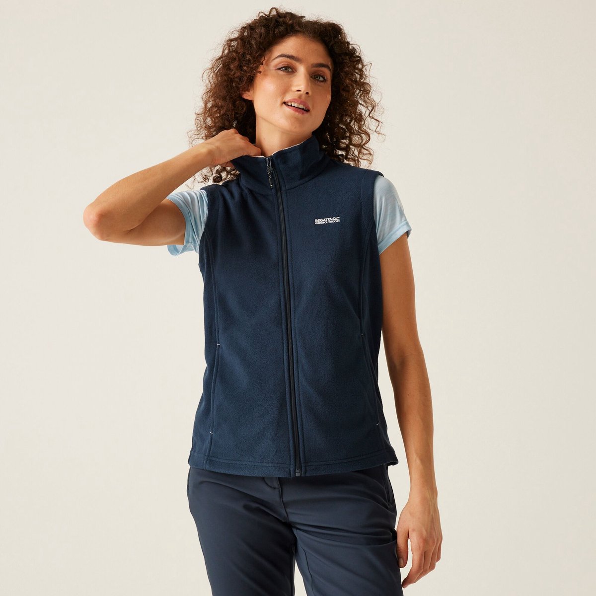 Bodywarmer Hiking Dames Waterdicht Ademend Lichtgewicht — afbeelding 22