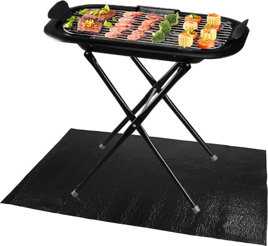 Grill Bodenschutzmatte Aus PVC - 124x75 Cm, öl- & Wasserdicht Für Terrasse & Balkon