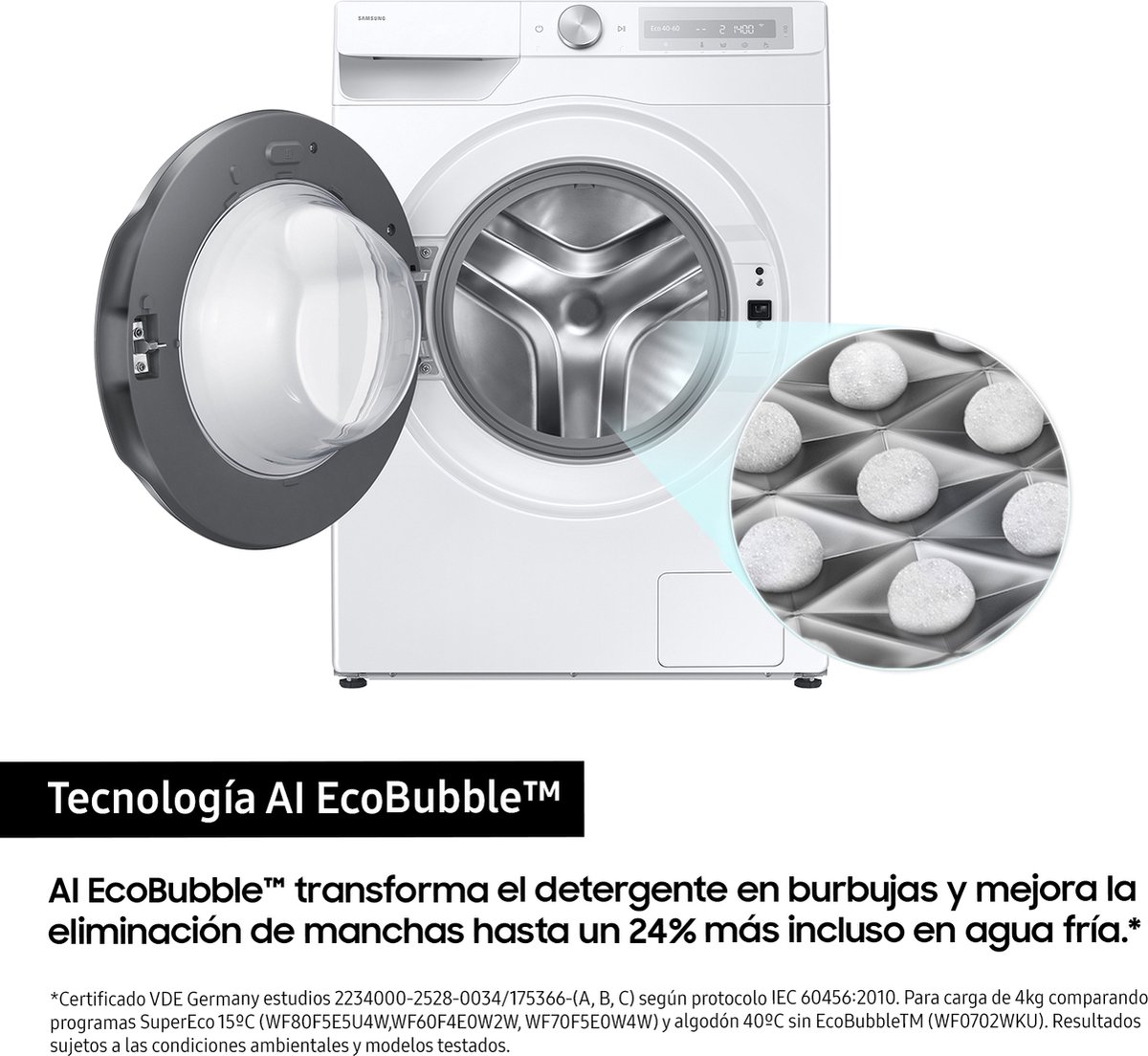 Samsung WW90DG6U85HH wasmachine Voorlader 9 kg 1400 RPM Wit