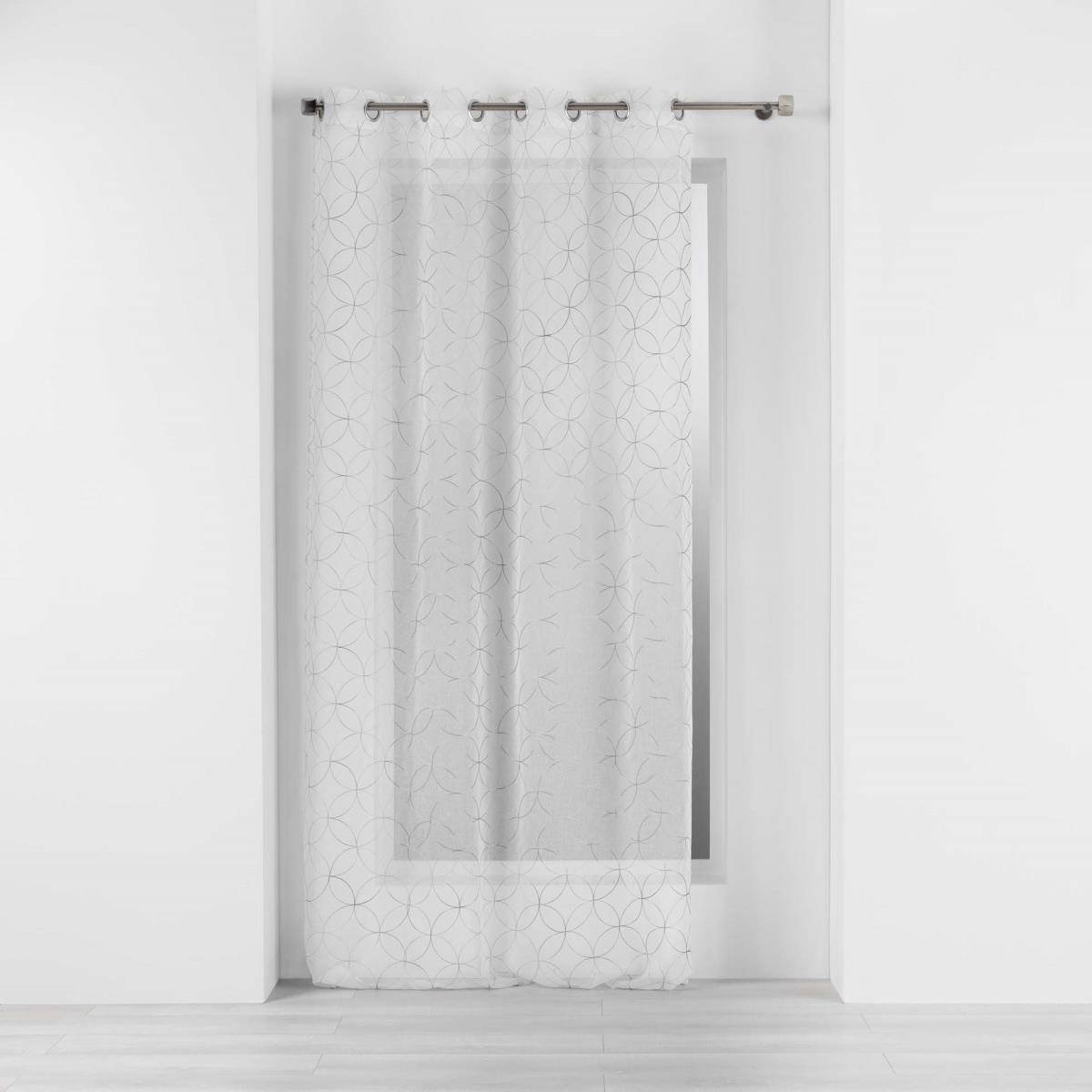 Gordijn voor de woonkamer met ringen OLYMPIA, geborduurd, 140 x 240 cm