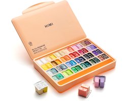 HIMI - Gouache - set van 48 kleuren 12g - Twin split cups - Peach Fuzz