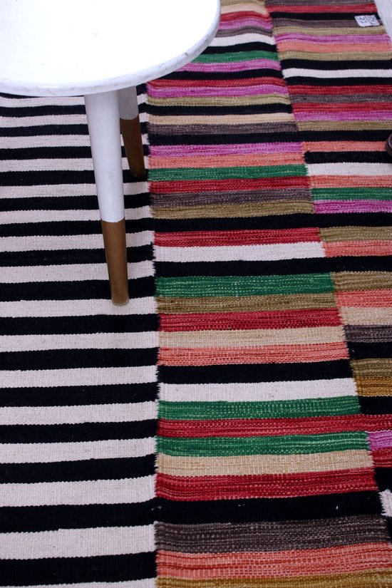 Tapis coloré Tapis en laine tissé à la main à poils courts - Koho Afghan Modern Kilim 156x106 - 156x106cm - Moderne - Salon - Salon - Chambre - Salle à manger