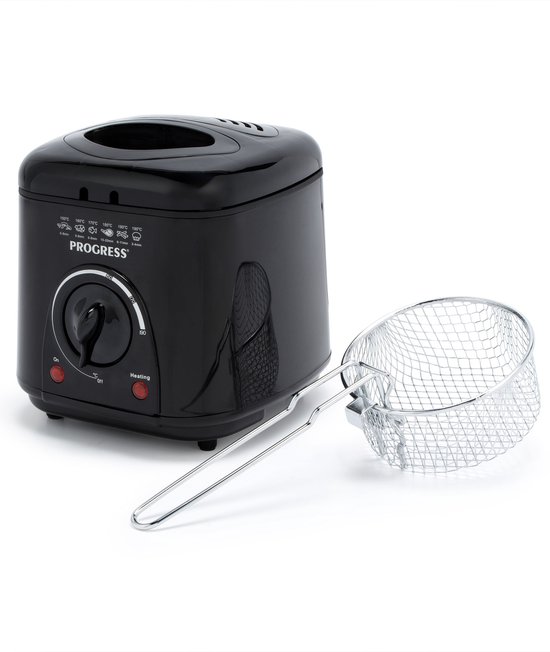 Progress Mini-frituurfriteuse 1L 950W Zwart - Progress - €29,99
