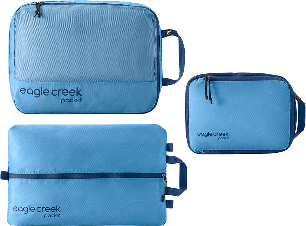 Eagle Creek Pack-It Essentials Set 3-delig - opbergzak (blue dawn)