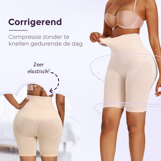 Boxer taille haute correcteur Femme - boxer correcteur - Zwart - Taille XL/ XXL - Ultra doux - sous-vêtements correcteurs femme - Sous-vêtements sans couture femme - Sous-vêtements sans couture femme - Pantalon correcteur - Shapewear femme