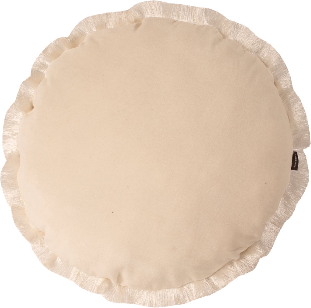 Mars & More Melody Fringes kussen wit dia 45cm