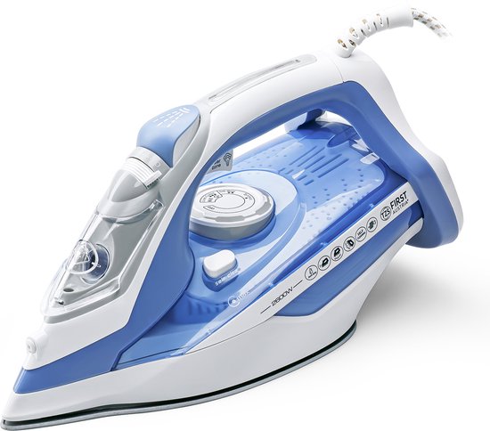 TZS First Austria Stoomstrijkijzer - Zelfreinigend - Blauw/Wit - 2600W