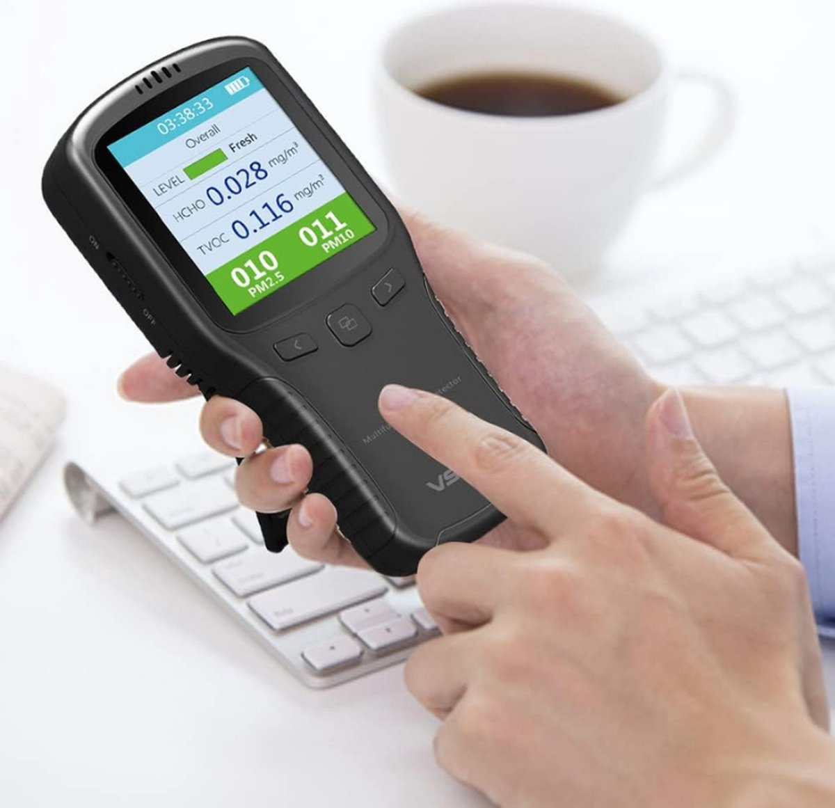 Medidor De Calidad Aire.en.co2 Tvoc Hcho Pm2.5 Pm1.0 Pm10 T | Cuotas