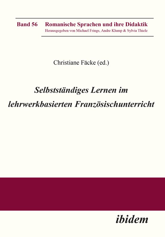 Selbstständiges Lernen im lehrwerkbasierten Französischunt ... - cover