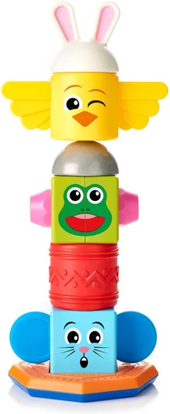 SmartMax My First Totem - Magnetisch Sensorisch Speelgoed - 8-Delige Stapelset met Geluid en Textuur - Educatief Speelgoed voor Peuters - Vanaf 1 Jaar