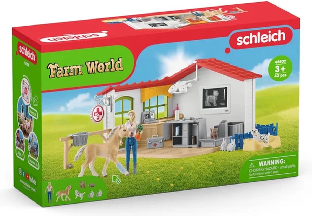 schleich FARM WORLD Speelfigurenset - Dierenarts Praktijk en Huisdieren - Kinderspeelgoed - vanaf 5 jaar - 27 Onderdelen - 42502 — afbeelding 12