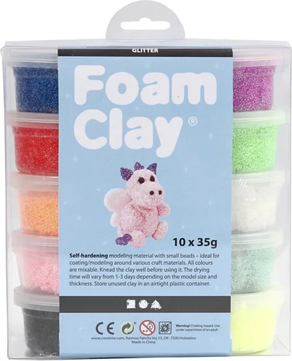 Foam Clay®, Glitter, Diverse Kleuren, 35 gr, 10 Doosje — afbeelding 4