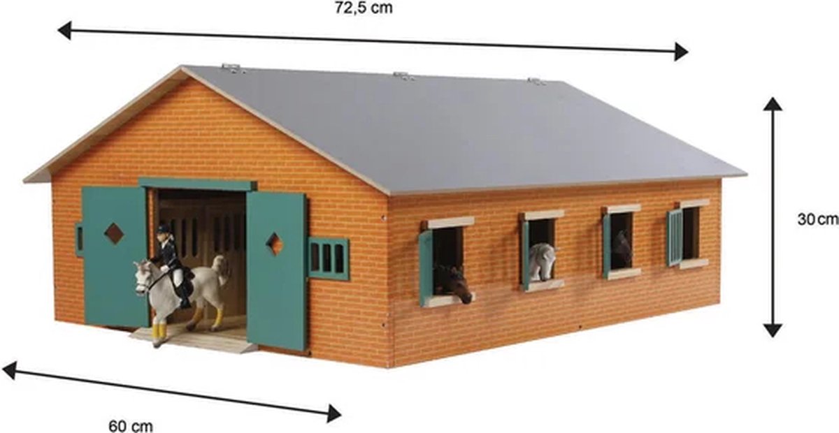 Kids Globe Paardenstal met 7 boxen, 1:24 — afbeelding 8