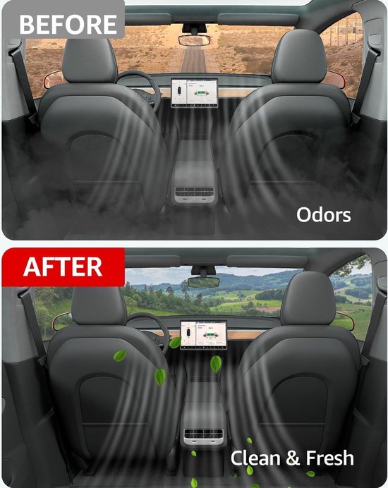 Filtres à Habitacle Tesla Model 3 / Model Y (2016-2024) Avec Charbon Actif - Lot De 2, Double Couche HEPA, Facile à Installer - 7