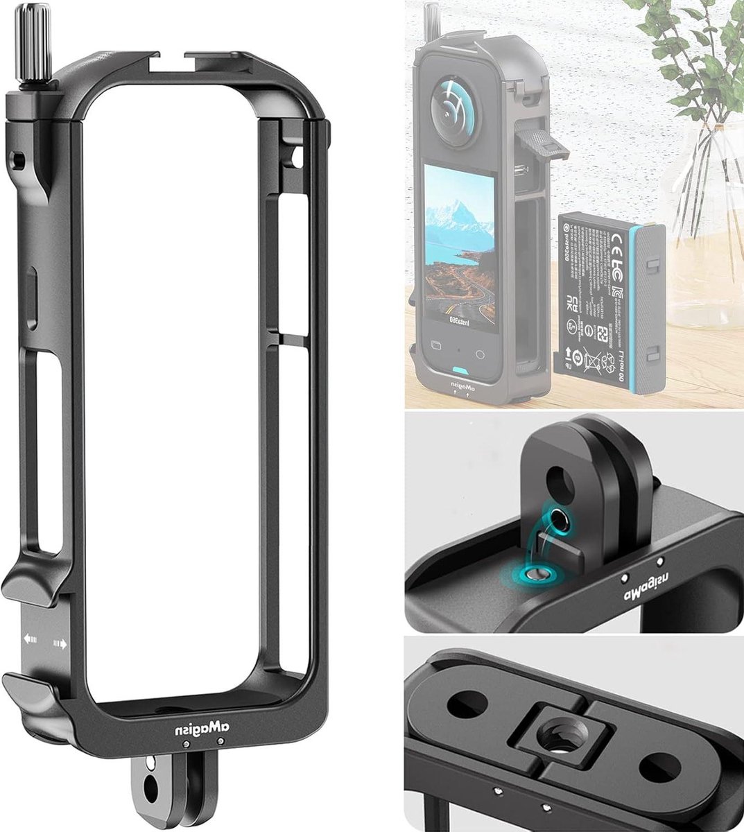 Beschermende metalen kooi voor camera accessoires - compatibel met Insta360 X3