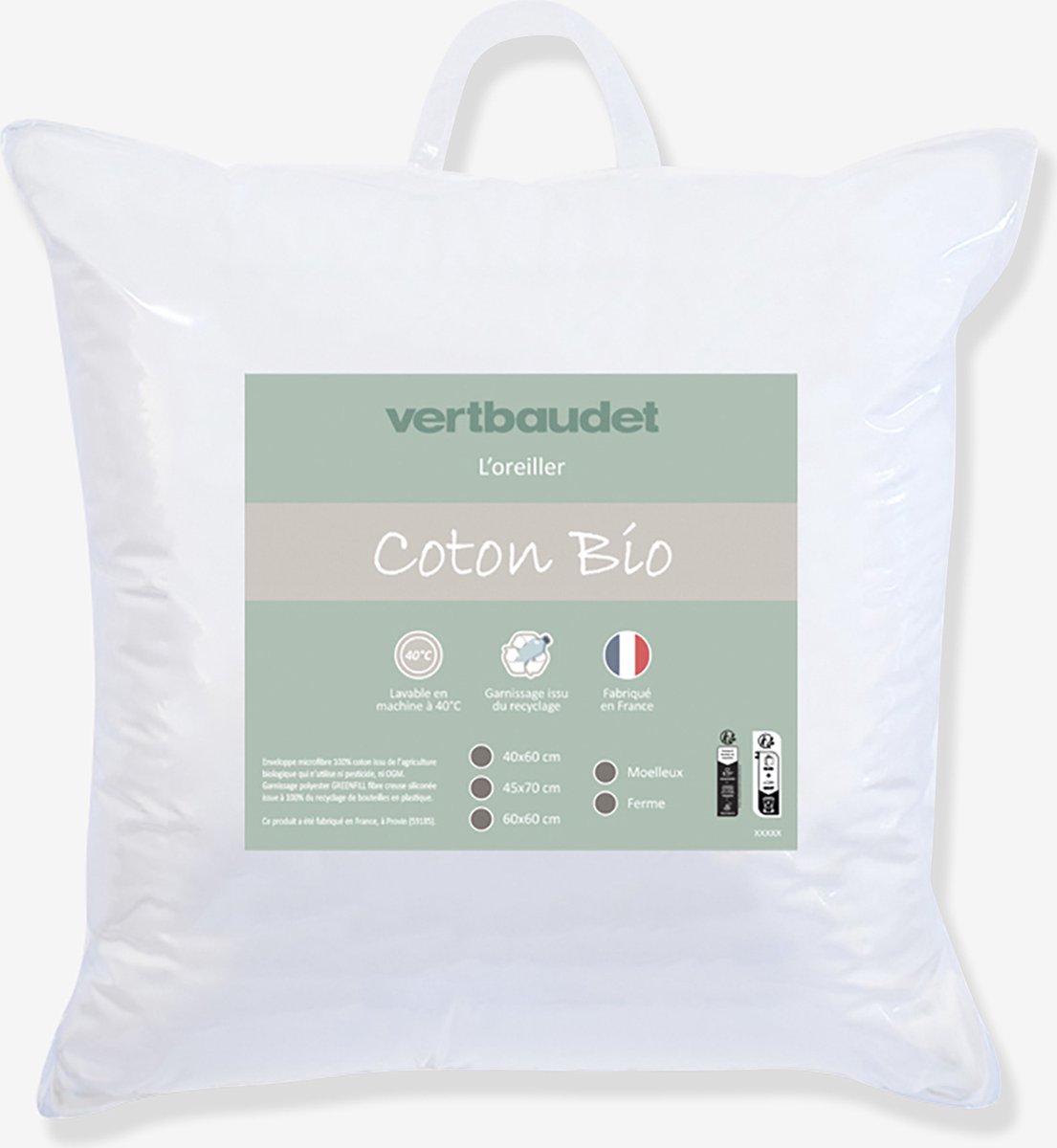 Vertbaudet Zacht kussen van biologisch katoen