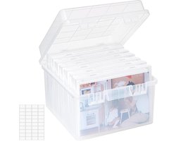 Pokemon doorzichtige ambachtelijke foto opbergdoos 13x18(5r) met 7 binnendozen voor , foto's, kantoorbenodigdheden, zaad inclusief labelsticker