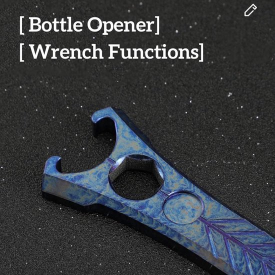 Titanium Alloy TC4 Tin Can Bottle Opener EDC Pocket Tool W Keychain