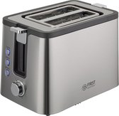 Bol.com TZS First Austria Broodrooster - Toaster - 6 Warmteniveaus - 2 Brede Sleuven - 800W - Zilver aanbieding