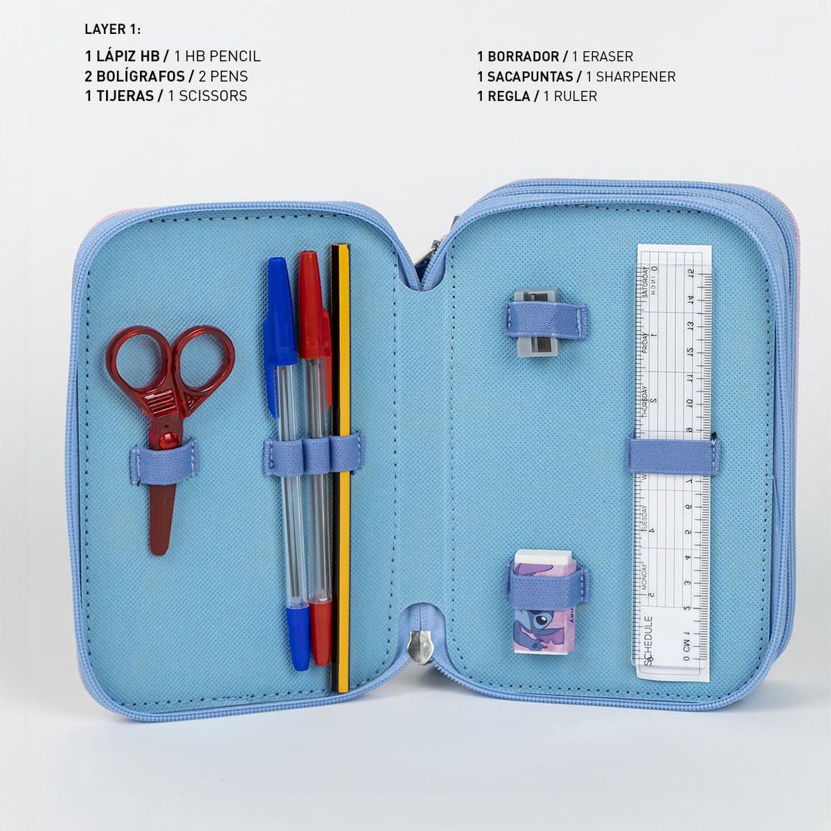 Disney Stitch Etui Tekenen Knutselen Tekenset Meisjes - 44 Pieces — afbeelding 2