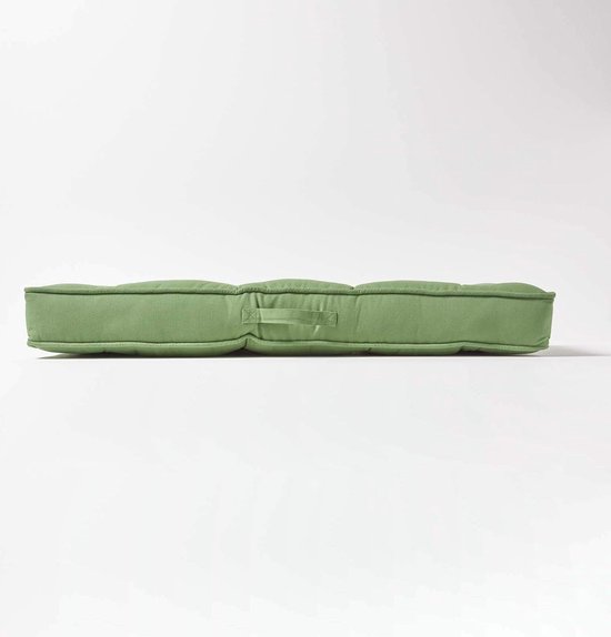 Homescapes Coussin rehausseur pour canapé en coton, Vert foncé