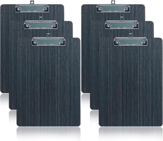 Europel Houten klembord - duurzaam houten hardboard met zwarte metalen