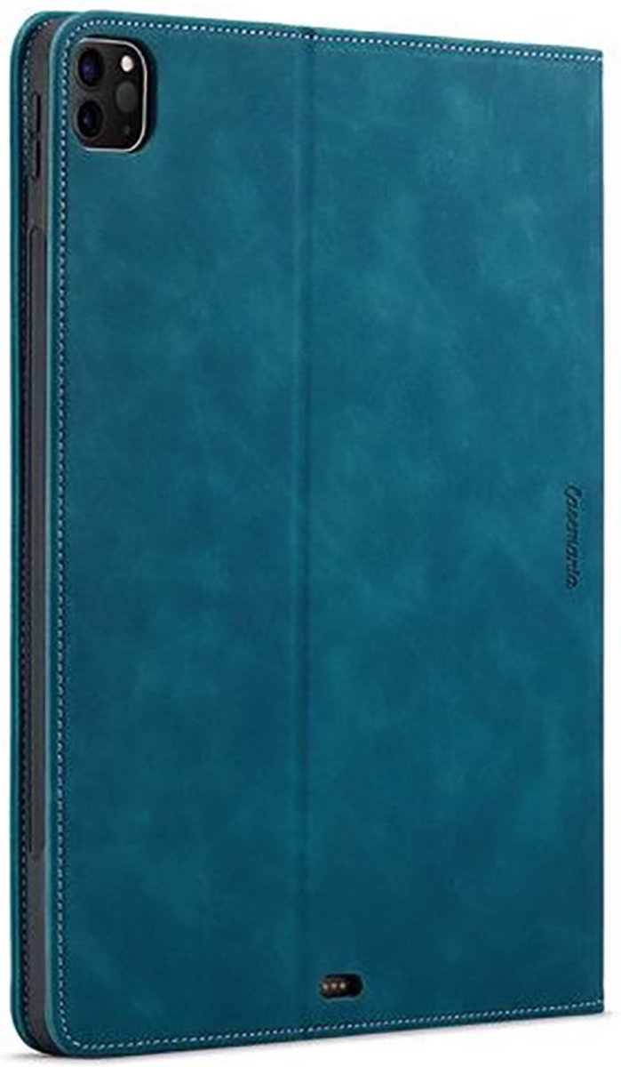 CaseMania Bookcase hoesje geschikt voor Apple iPad Pro 11 (4e gen)/Pro 11 (2021)/Pro 11 (2020)/Pro 11 (2018) - Effen Donkergroen - Kunstleer
