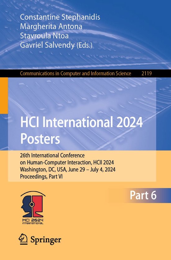 Springer Nature Proceedings Computer Science 6 - HCI Interna ... - cover