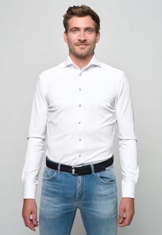 John Miller - Overhemd Wit Slim Fit Lange Mouw Overhemd Wit 5346516