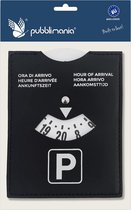 Parking disc Maxi model luxury for use throughout Europe - Parking space arrival time. Soft artificial leather 105 x 13 cm